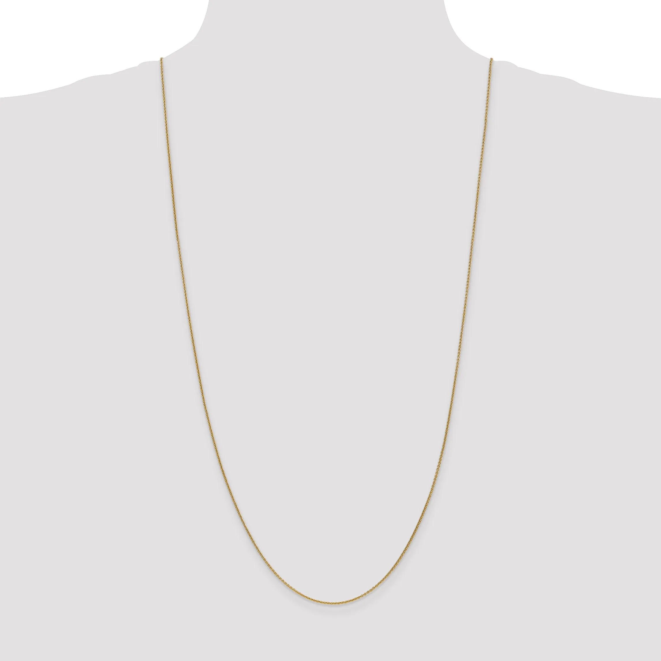 14k Yellow Gold 1.00mm Solid Polish Cable Chain