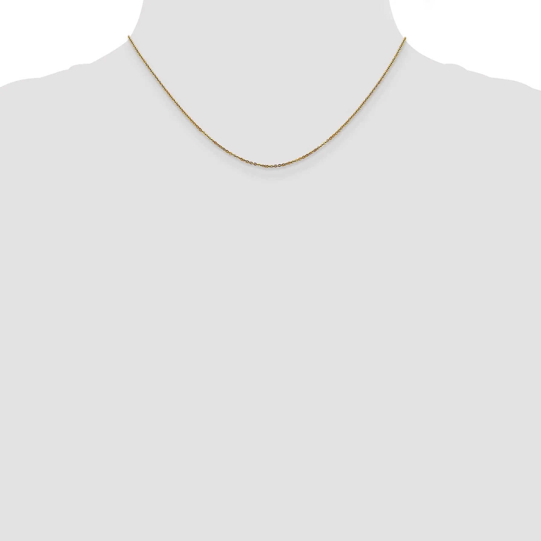 14k Yellow Gold 1.1 m Flat Cable Chain