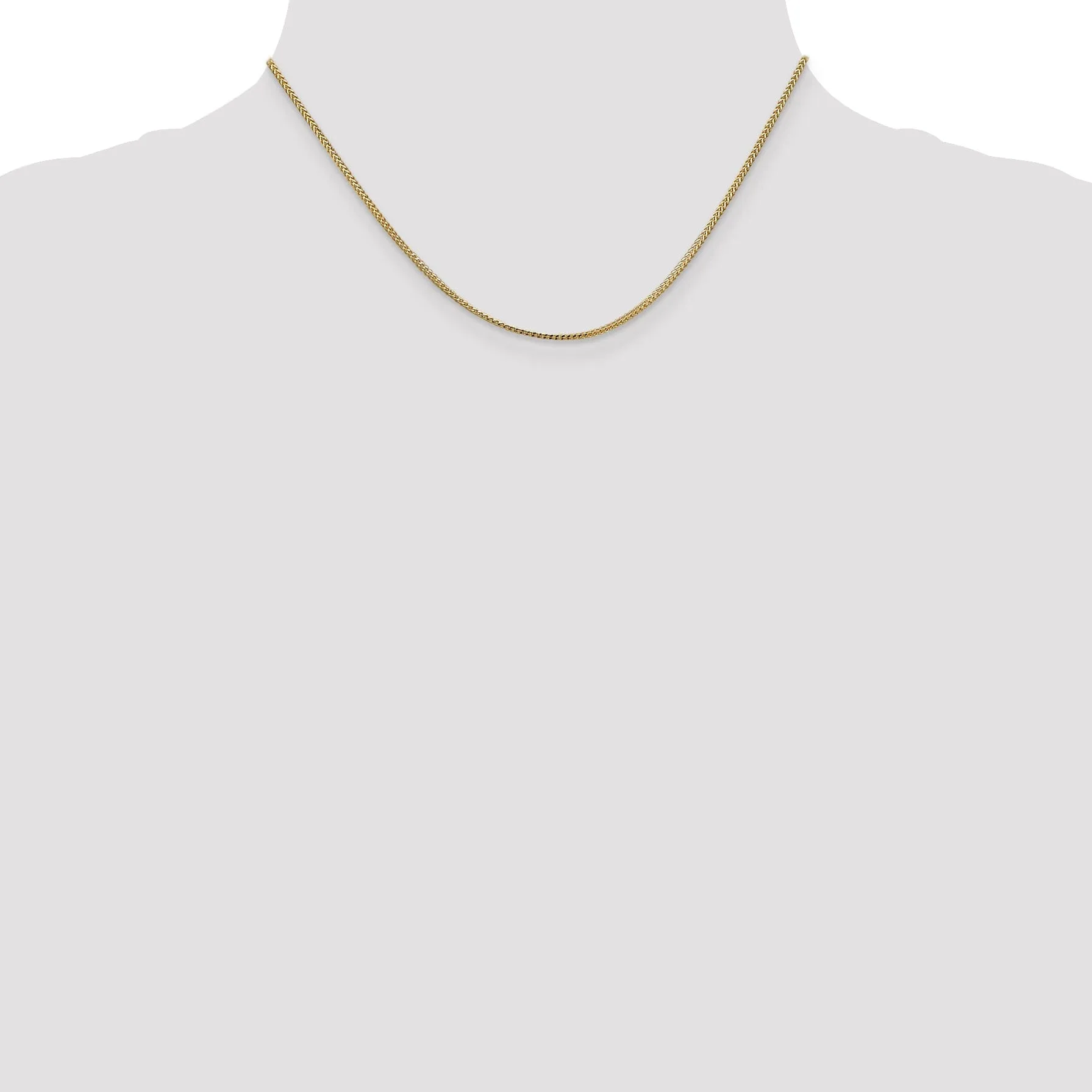 14k Yellow Gold 1.1 mm Franco Chain