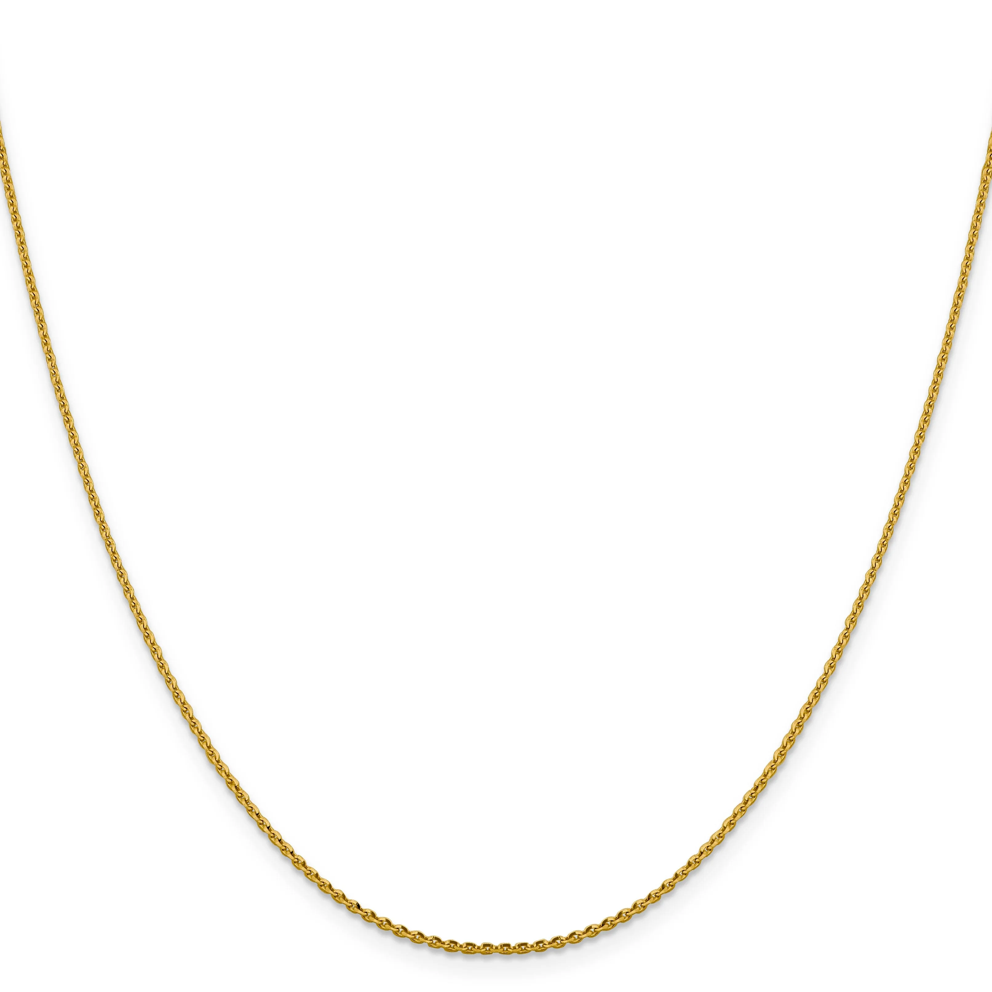 14k Yellow Gold 1.25 m DC Oval Cable Link Chain