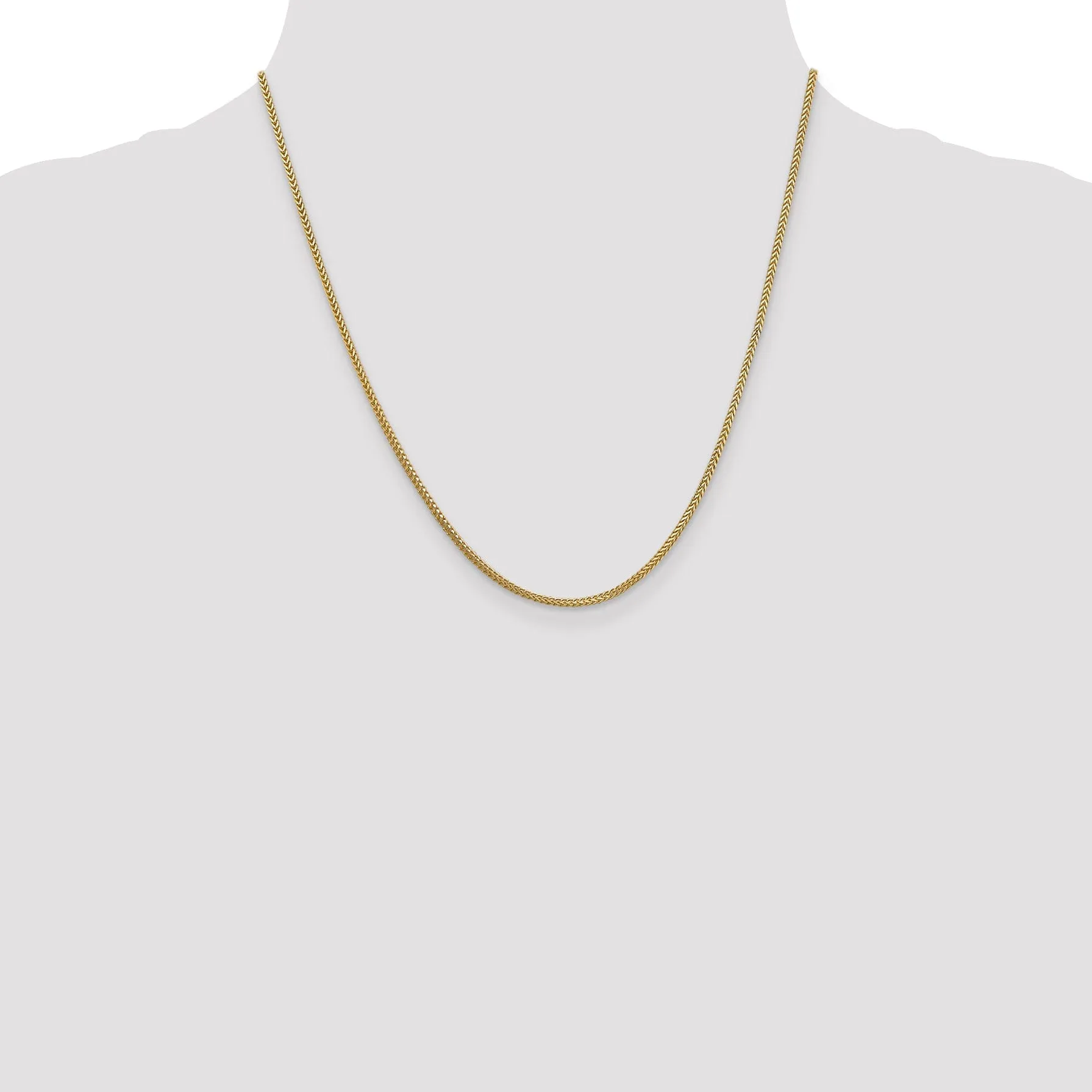 14k Yellow Gold 1.25 mm Franco Chain