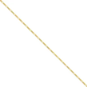 14k Yellow Gold 1.25mm Figaro Pendant Chain