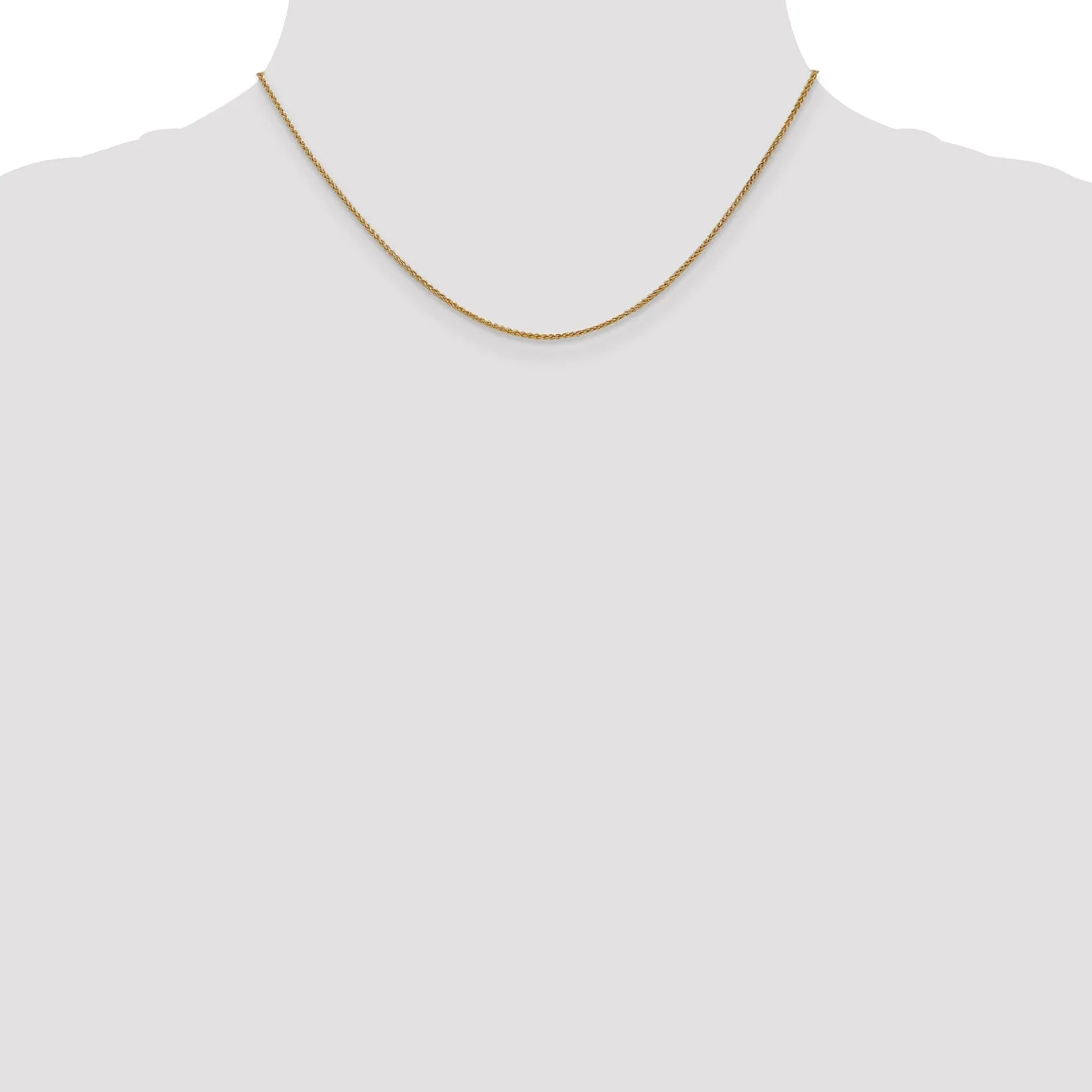 14k Yellow Gold 1.2mm Spiga Wheat Chain