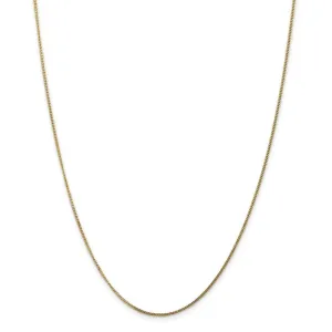 14k Yellow Gold 1.3 mm Curb Pendant Chain