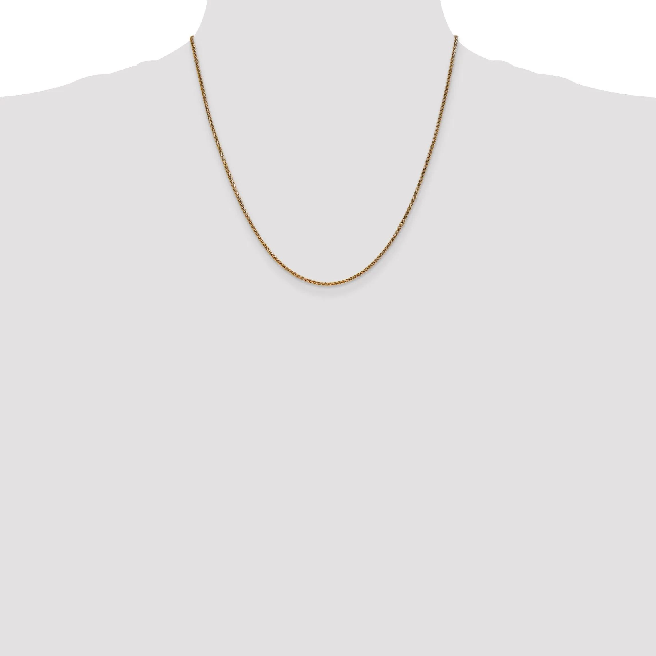 14k Yellow Gold 1.40mm Diamond Cut Spiga Chain