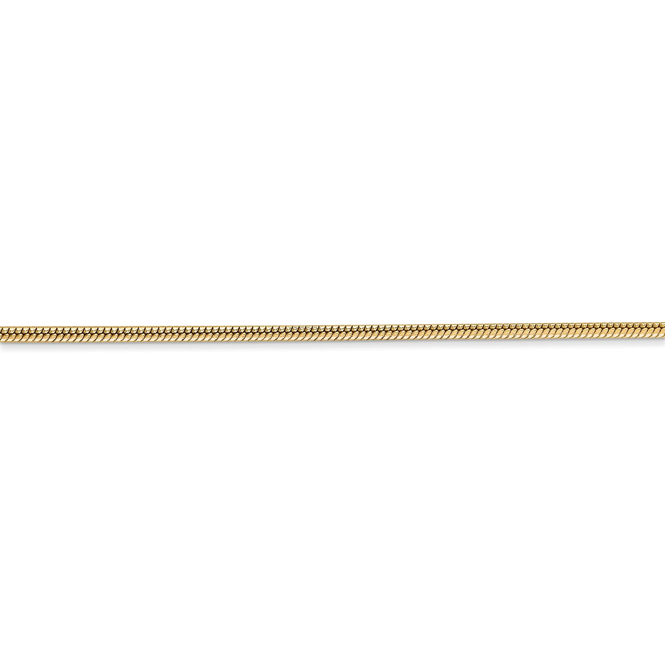 14k Yellow Gold 1.40mm Solid Round Snake Chain