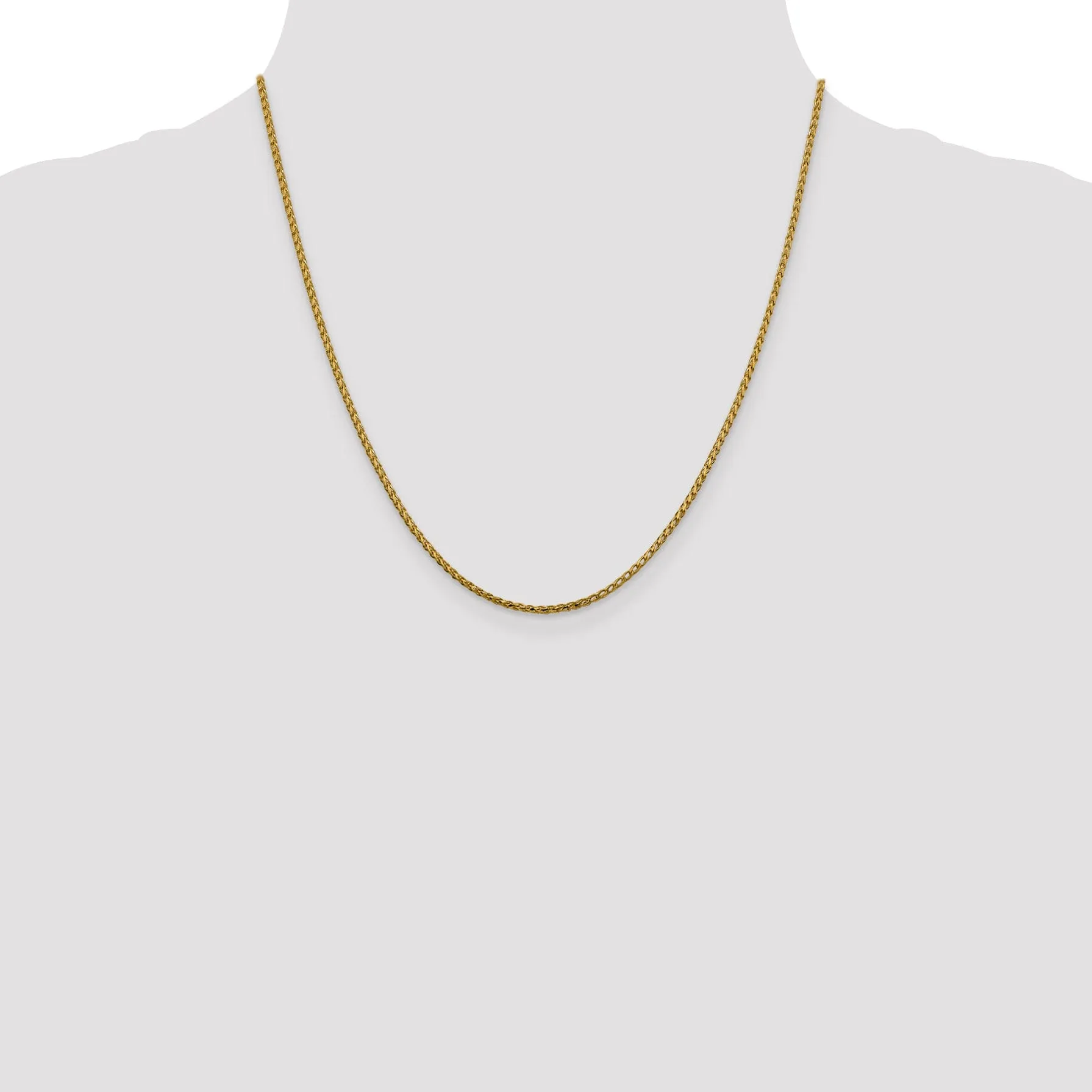 14k Yellow Gold 1.6 mm D.C Open Franco Chain