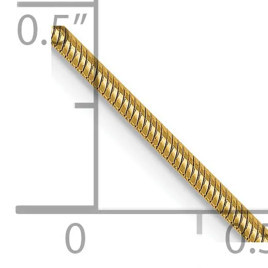 14k Yellow Gold 1.6 mm Snake Chain