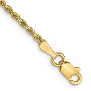 14k Yellow Gold 1.75mm D.C Rope Chain
