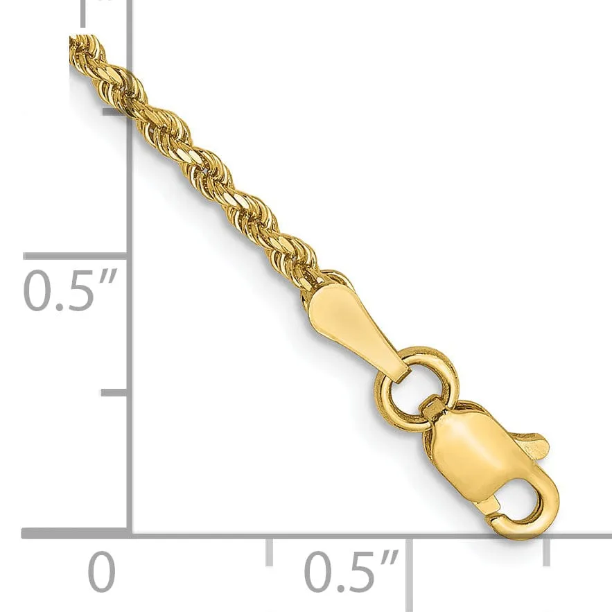 14k Yellow Gold 1.75mm D.C Rope Chain