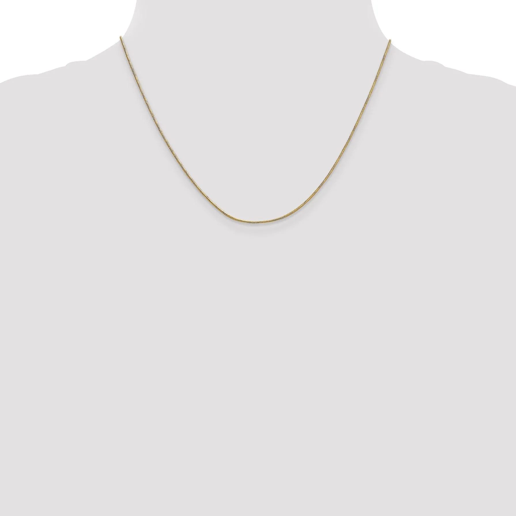 14k Yellow Gold 1mm Snake Chain
