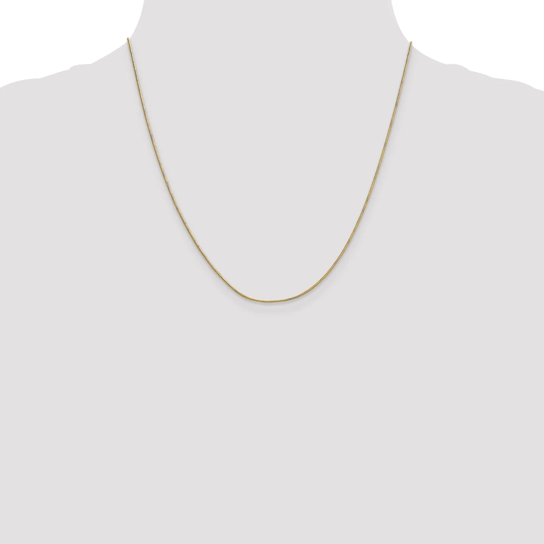 14k Yellow Gold 1mm Snake Chain