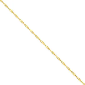 14k Yellow Gold 2.00m Polished Singapore Chain