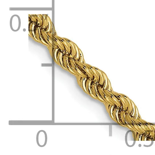 14k Yellow Gold 2.75mm Regular Rope Chain
