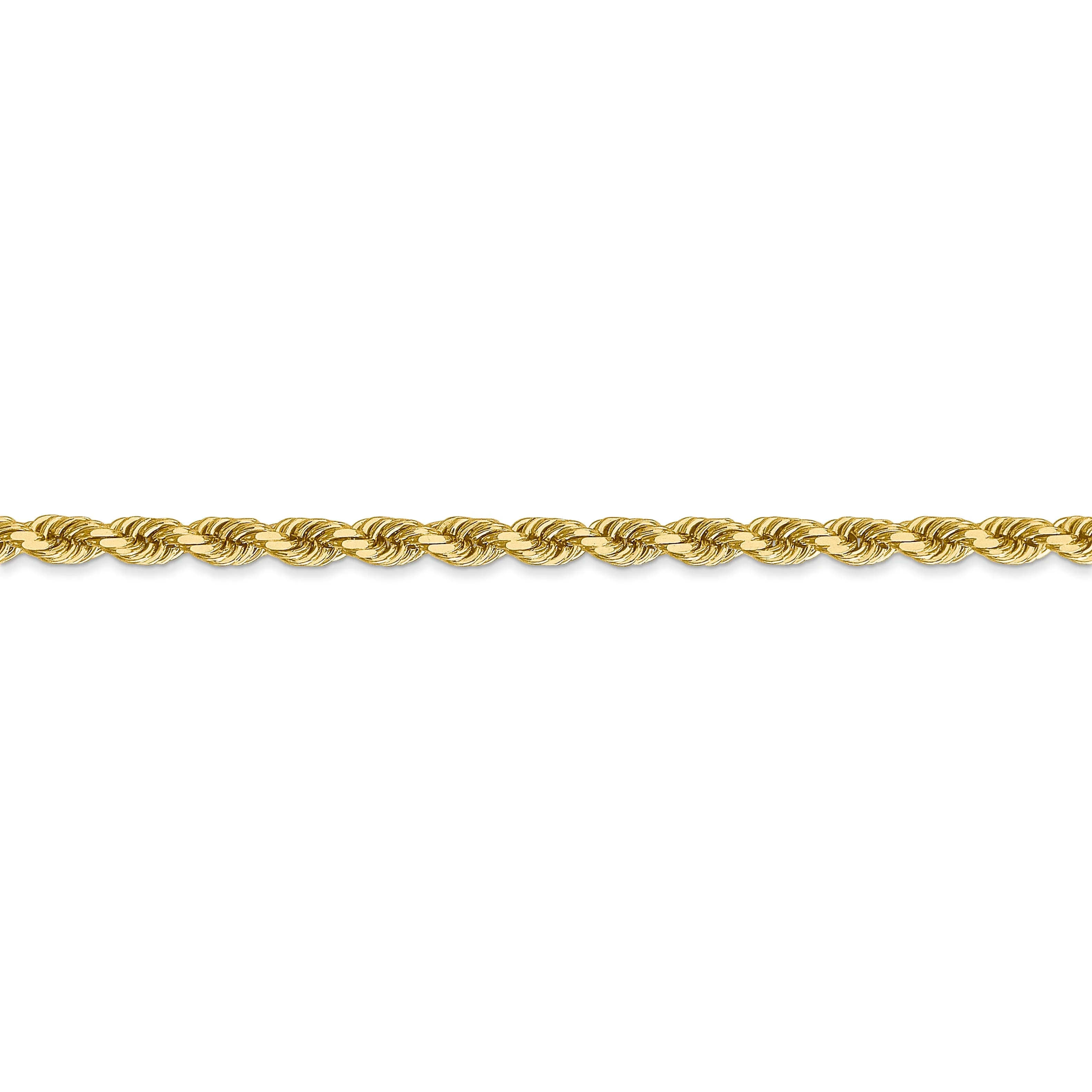 14k Yellow Gold 3.50mm Diamond Cut Rope Chain