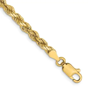 14k Yellow Gold 3.5mm D.C Rope Chain