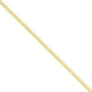 14k Yellow Gold 4.50mm Open Concave Curb Chain