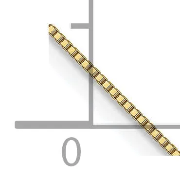 14k Yellow Gold .5 mm Baby Box