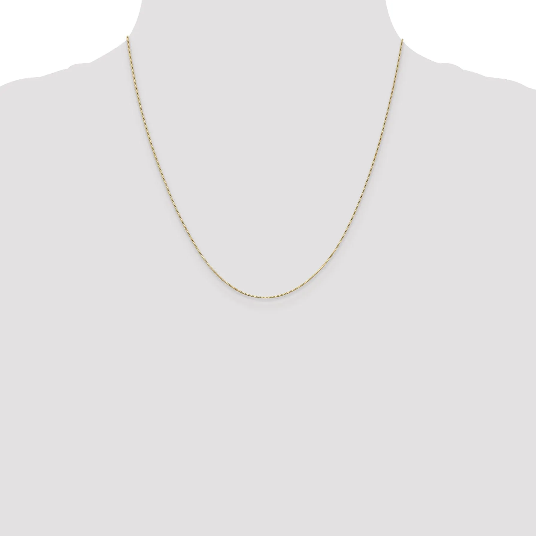 14k Yellow Gold .5 mm Baby Box