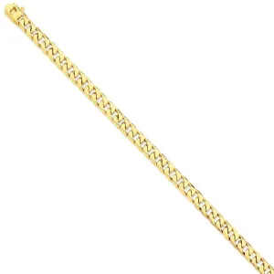 14k Yellow Gold 6.80mm Flat Beveled Curb Chain