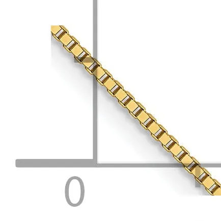 14k Yellow Gold .7 mm Box Chain with Lobster