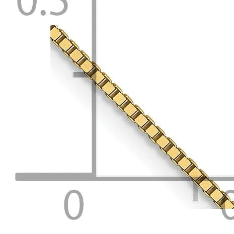 14k Yellow Gold .8 mm Box Chain