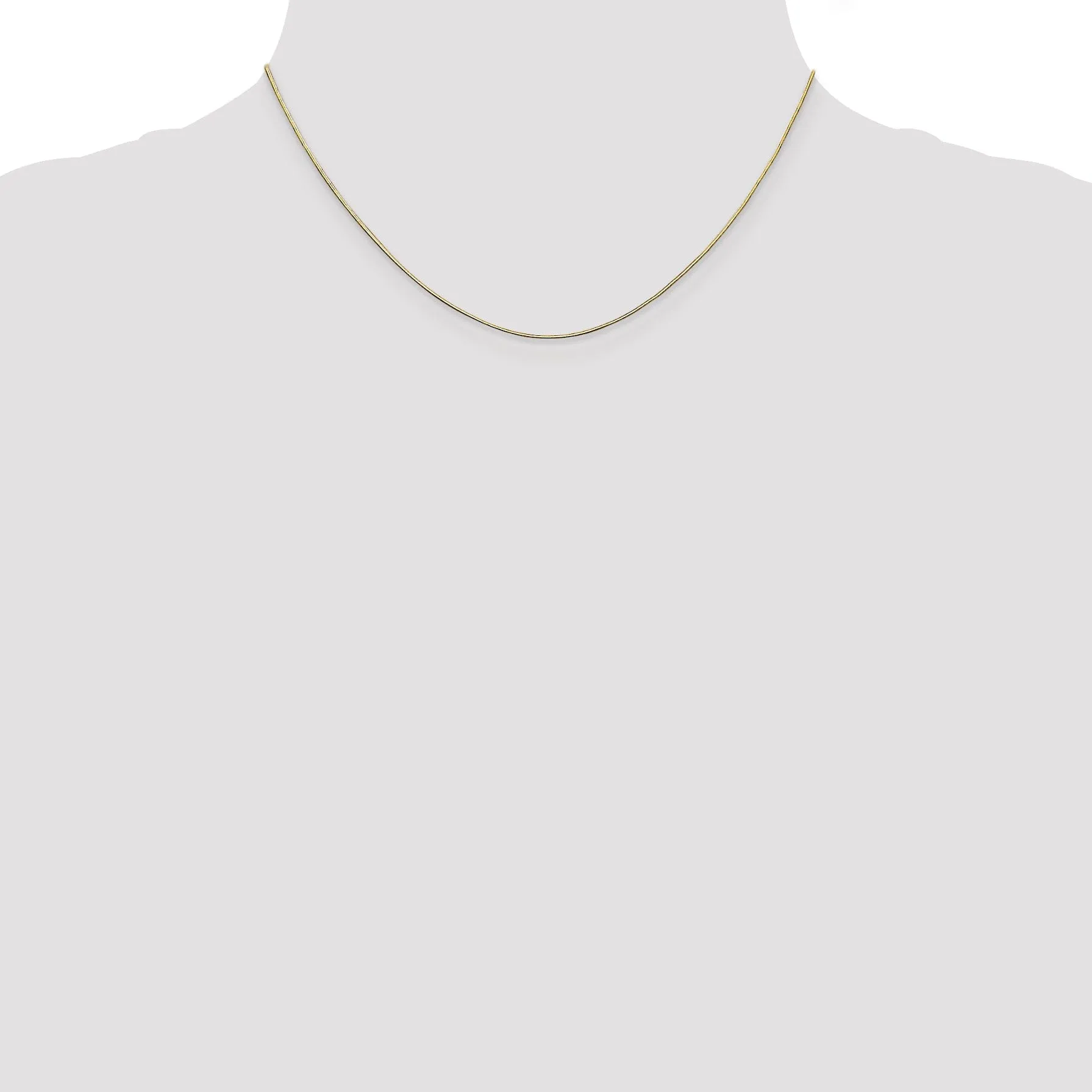14k Yellow Gold .8 mm D.C Octagonal Snake Chain