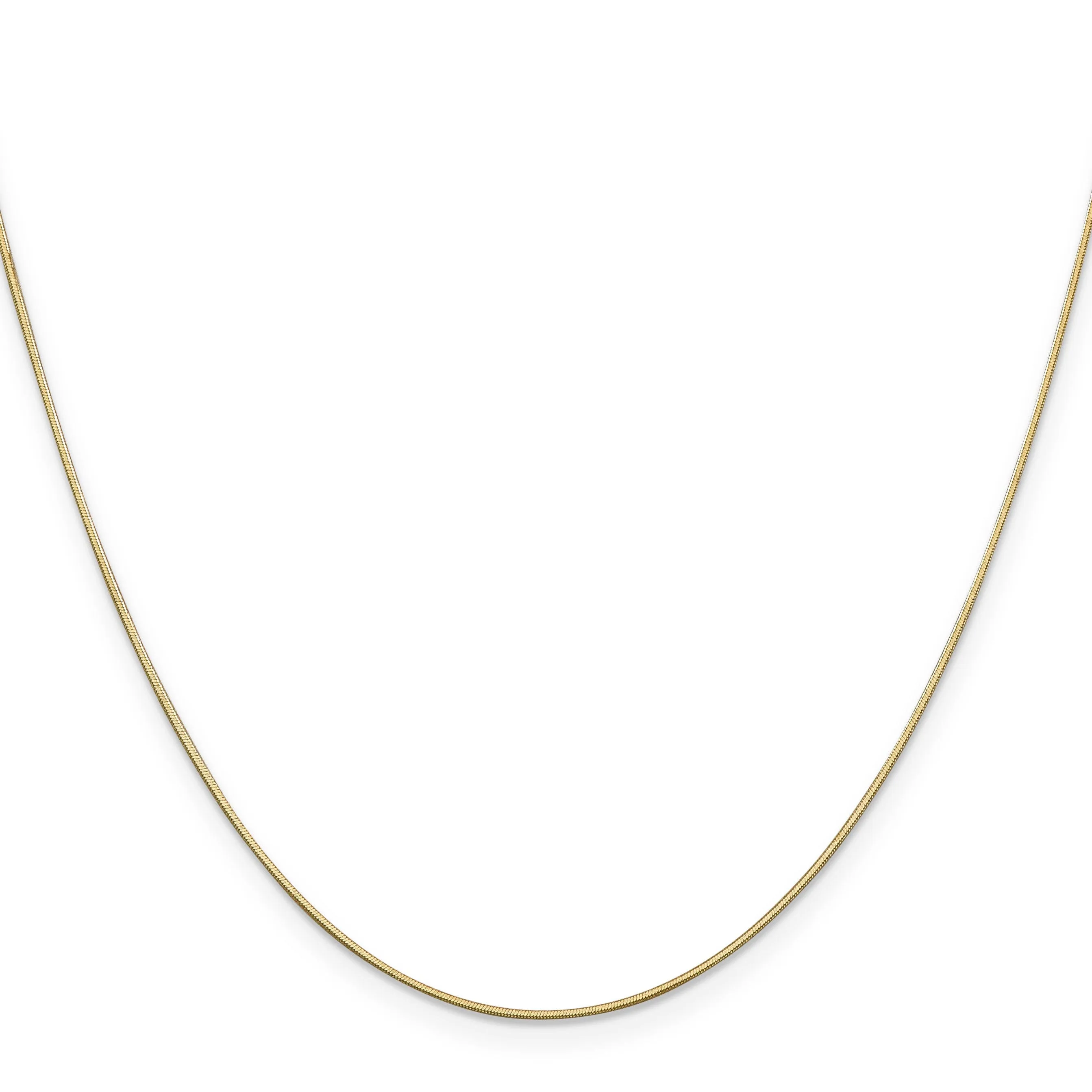 14k Yellow Gold .8 mm D.C Octagonal Snake Chain