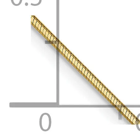 14k Yellow Gold .8 mm D.C Octagonal Snake Chain