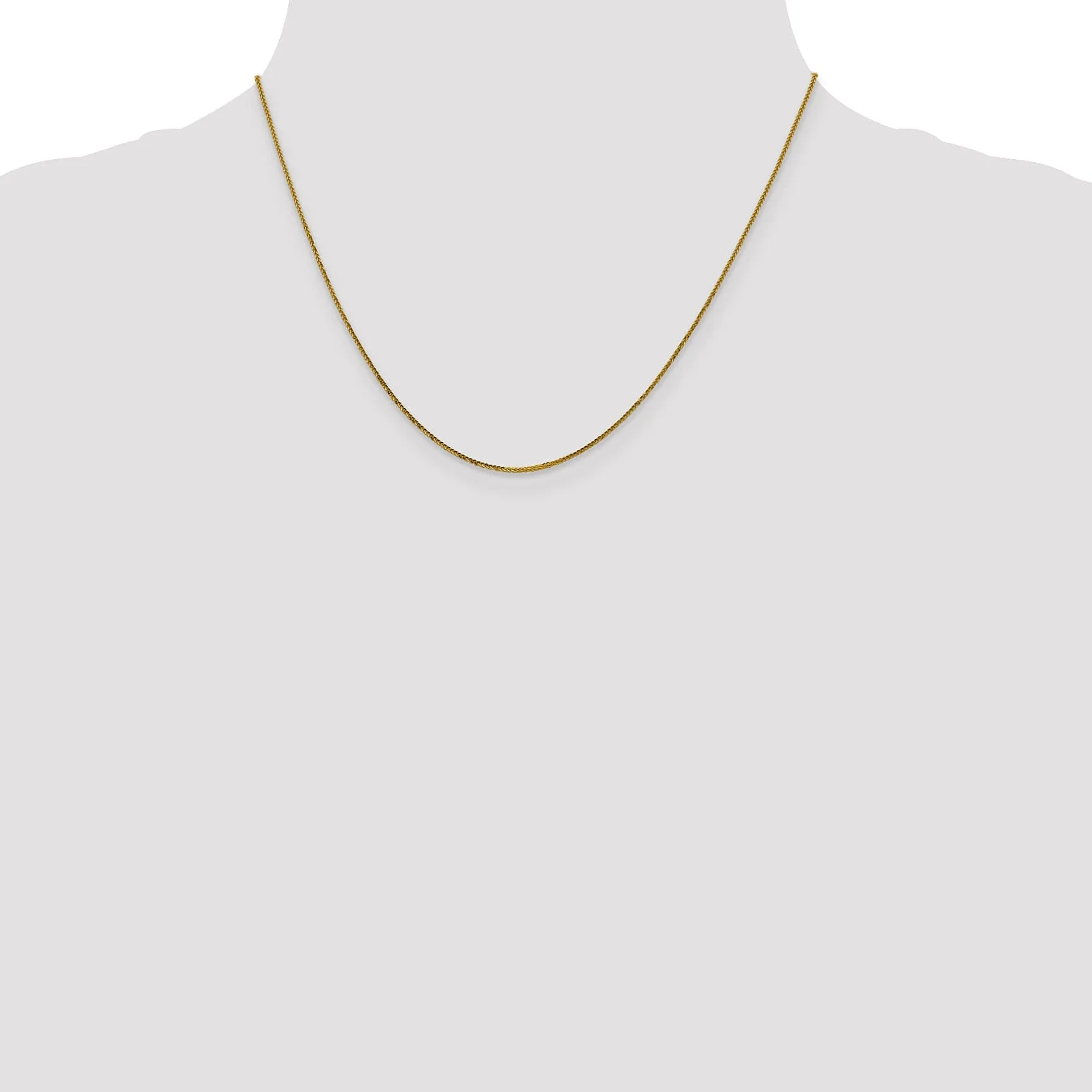14k Yellow Gold .8 mm Diamond Cut Quadra Wheat Chain