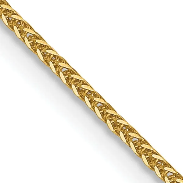 14k Yellow Gold .8 mm Diamond Cut Quadra Wheat