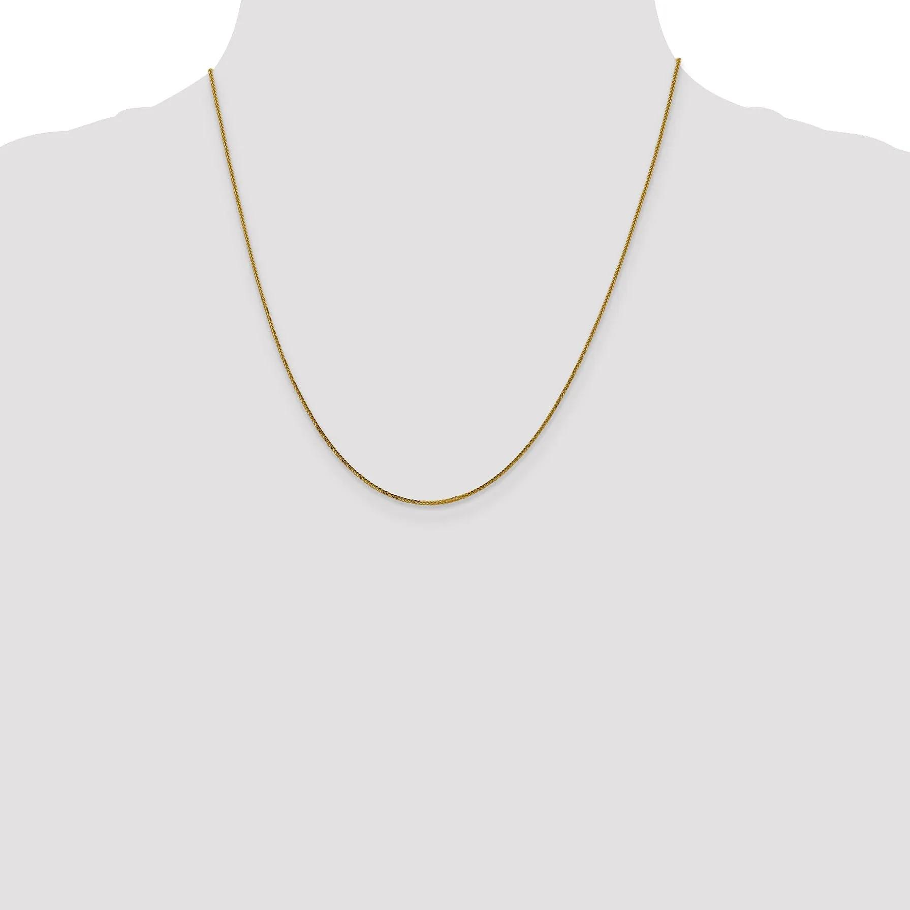 14k Yellow Gold .8 mm Diamond Cut Quadra Wheat