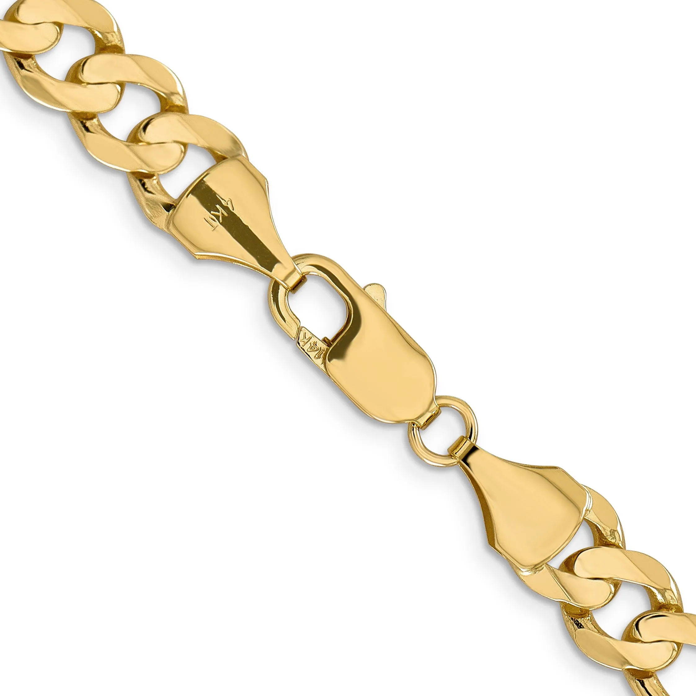 14k Yellow Gold 8.75m Concave Open Figaro Chain