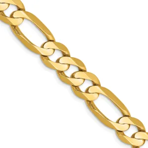 14k Yellow Gold 8.75m Concave Open Figaro Chain