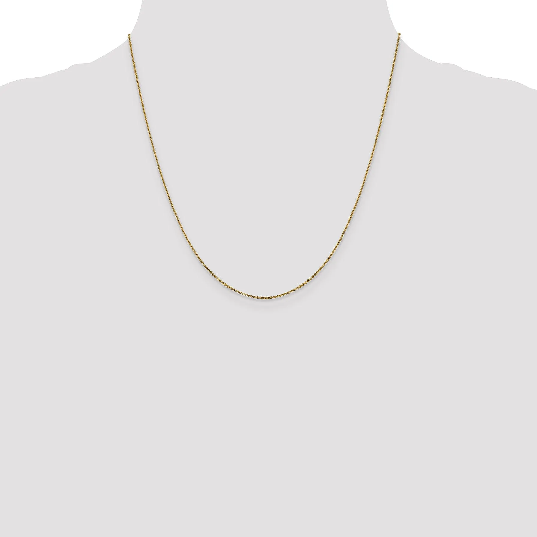 14k Yellow Gold .90 mm Diamond Cut Cable Chain