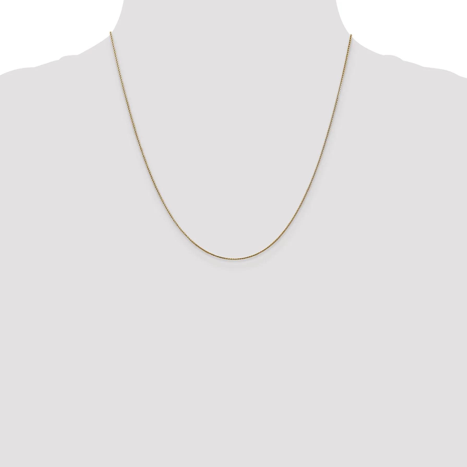 14k Yellow Gold D.C 0.65mm Spiga Pendant Chain