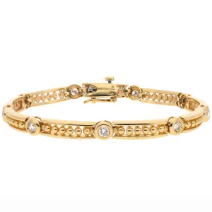 14K Yellow Gold Diamond Bracelet