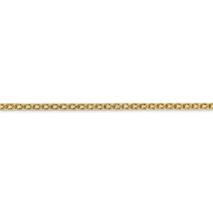 14k Yellow Gold Polish 2.00mm Flat Solid Chain
