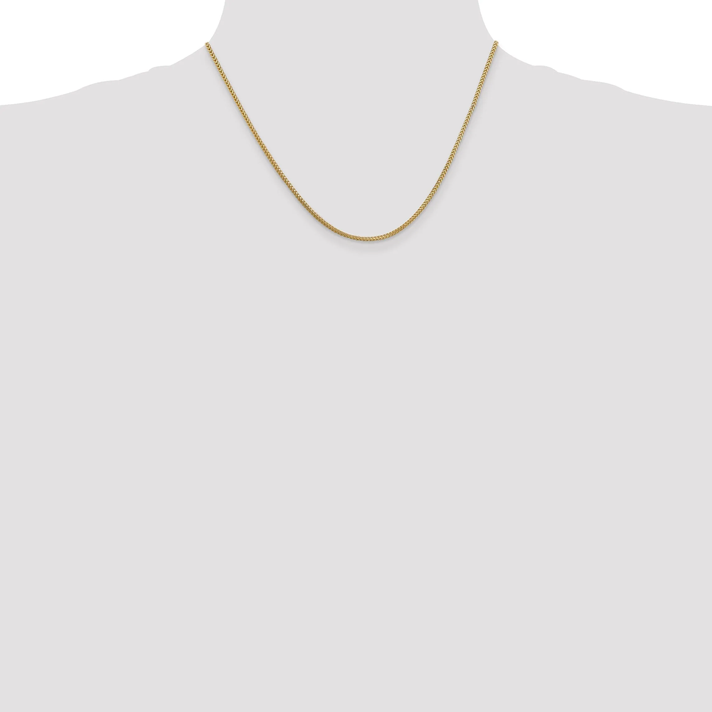 14k Yellow Gold Polished 1.30mm Franco Chain