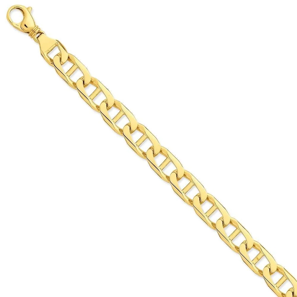 14k Yellow Gold Solid 11.00m Anchor Link Chain