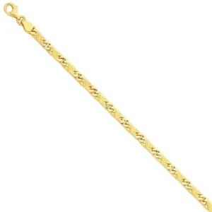 14k Yellow Gold Solid 5.00mm Fancy Link Chain
