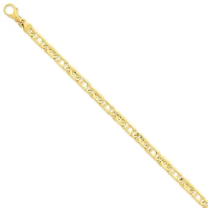 14k Yellow Gold Solid 5.80mm Fancy Link Chain