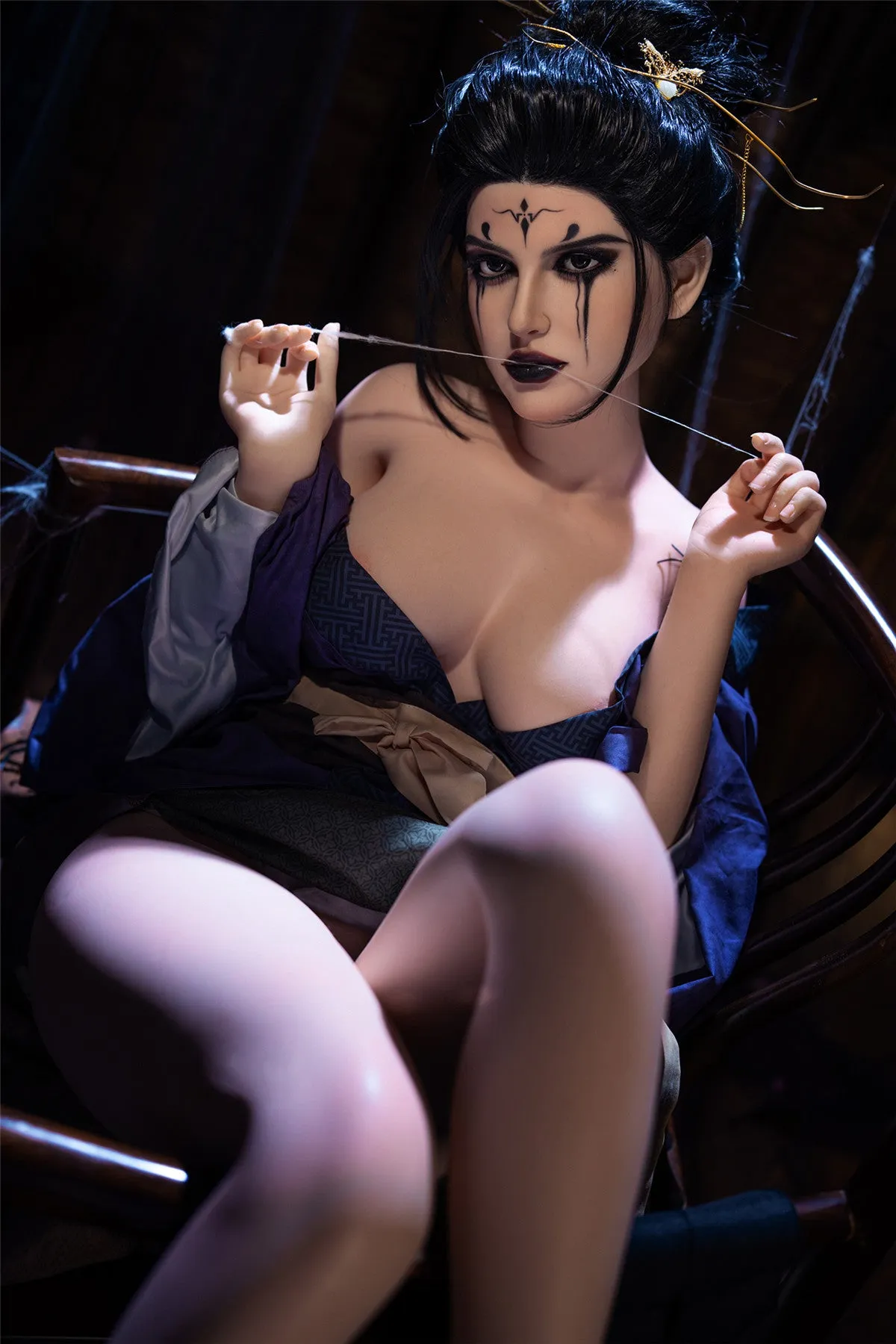 164cm (5.38ft) Big Breasts Silicone Head & Body Mysterious Lady Sex Doll D4101103 Makenna FB6