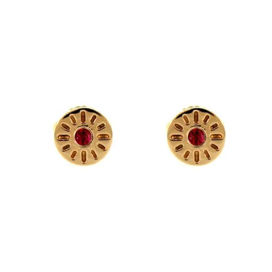 18k Rose Gold Ruby Earrings Timeless