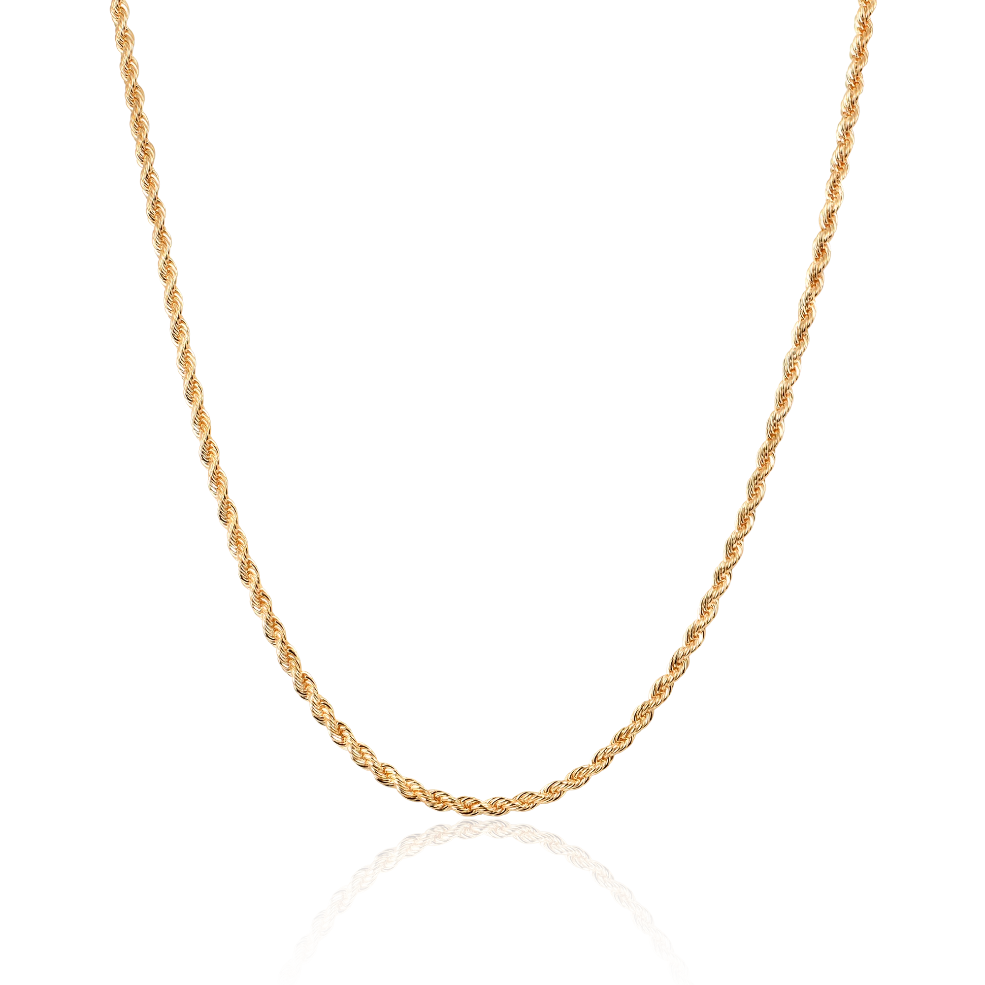 18K Solid Gold Rope Chain