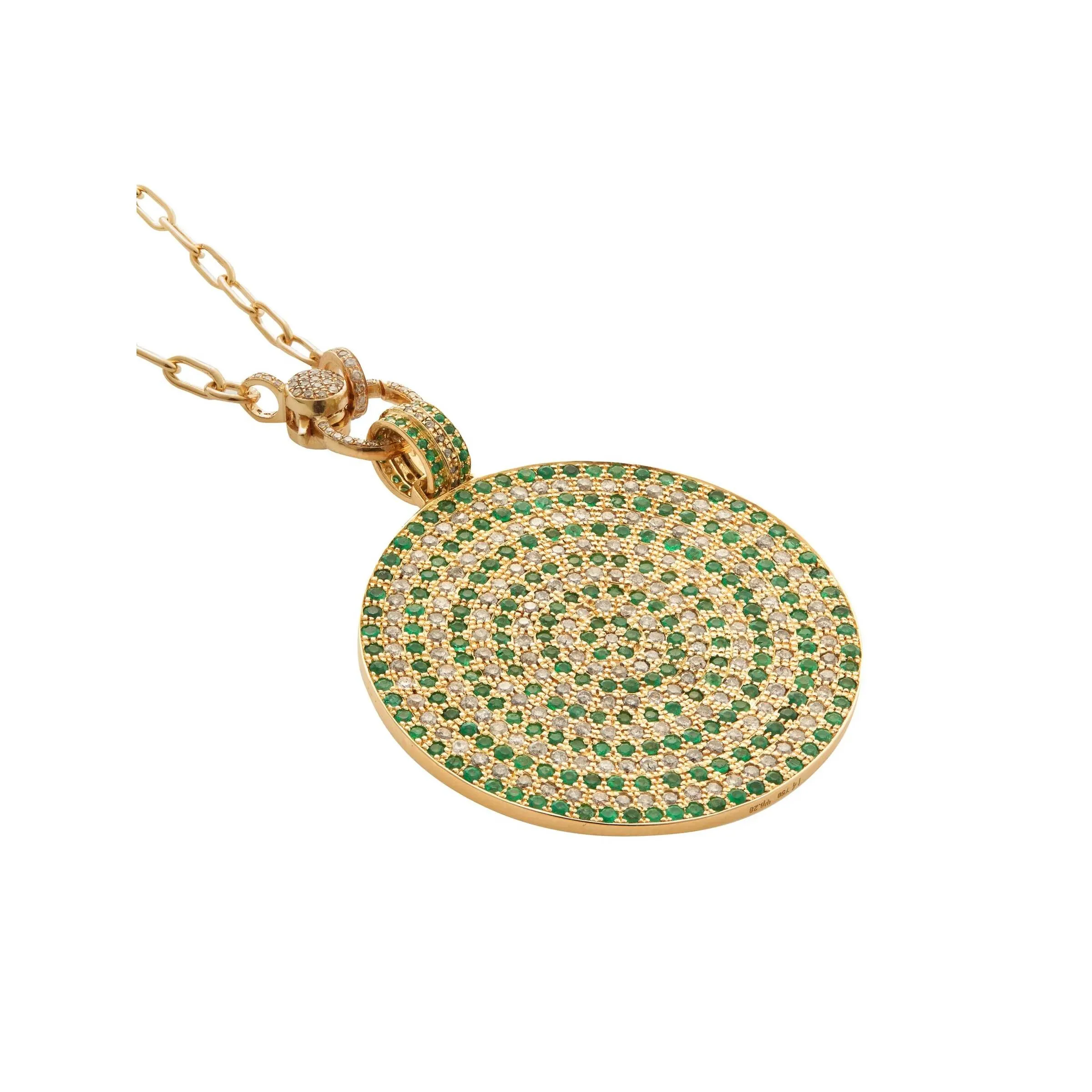 18K Yellow Gold Starry Night Pendant