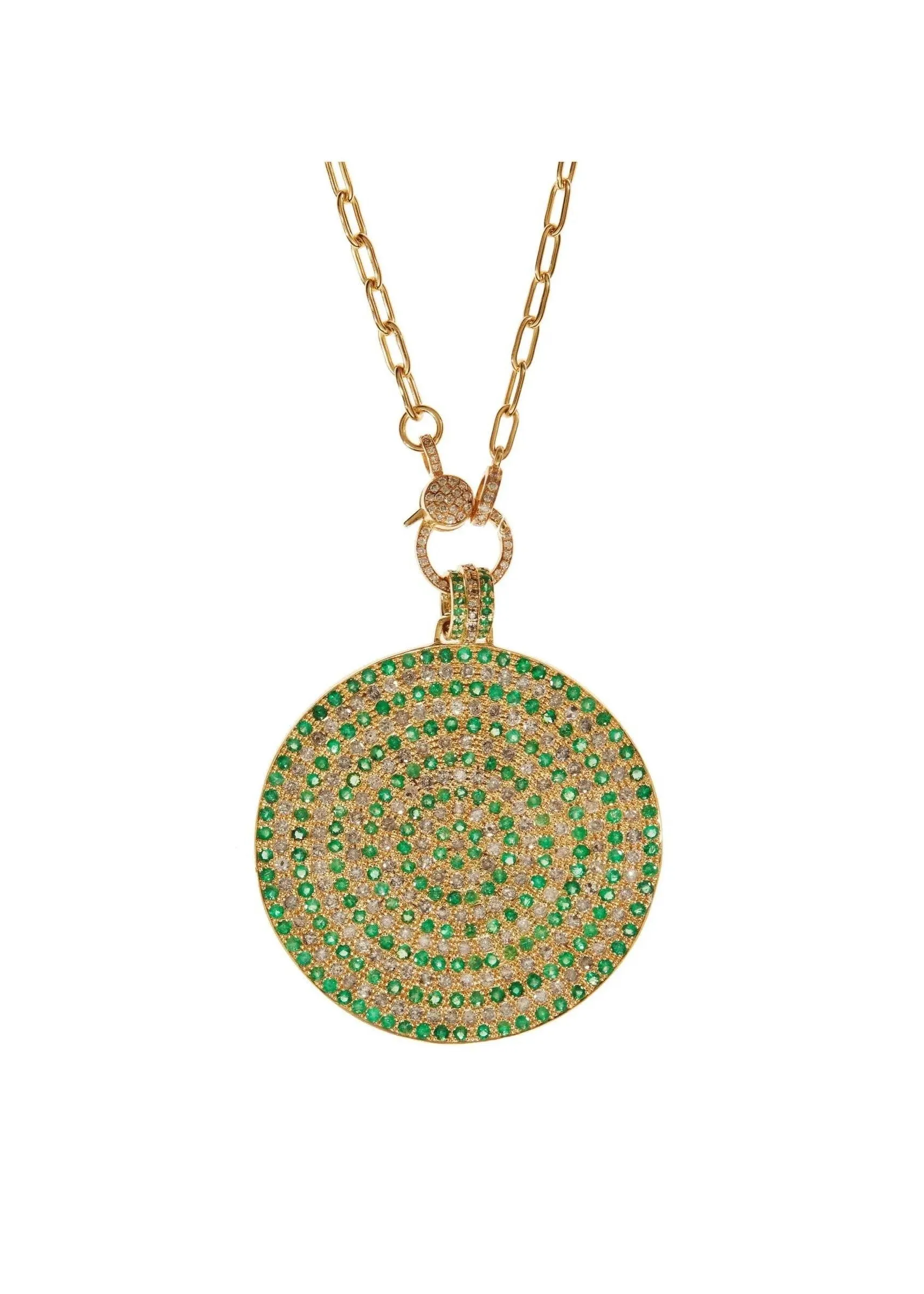 18K Yellow Gold Starry Night Pendant