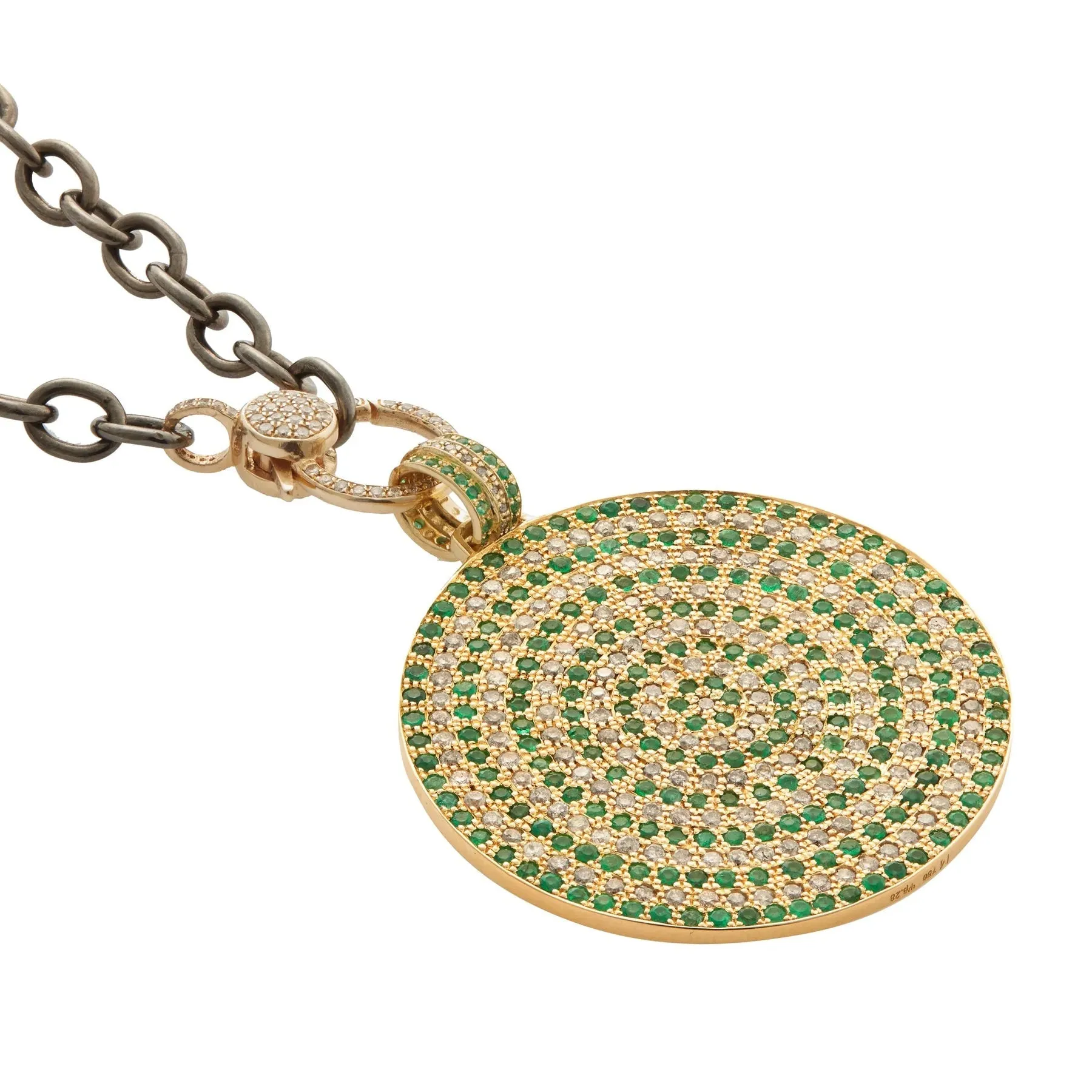 18K Yellow Gold Starry Night Pendant