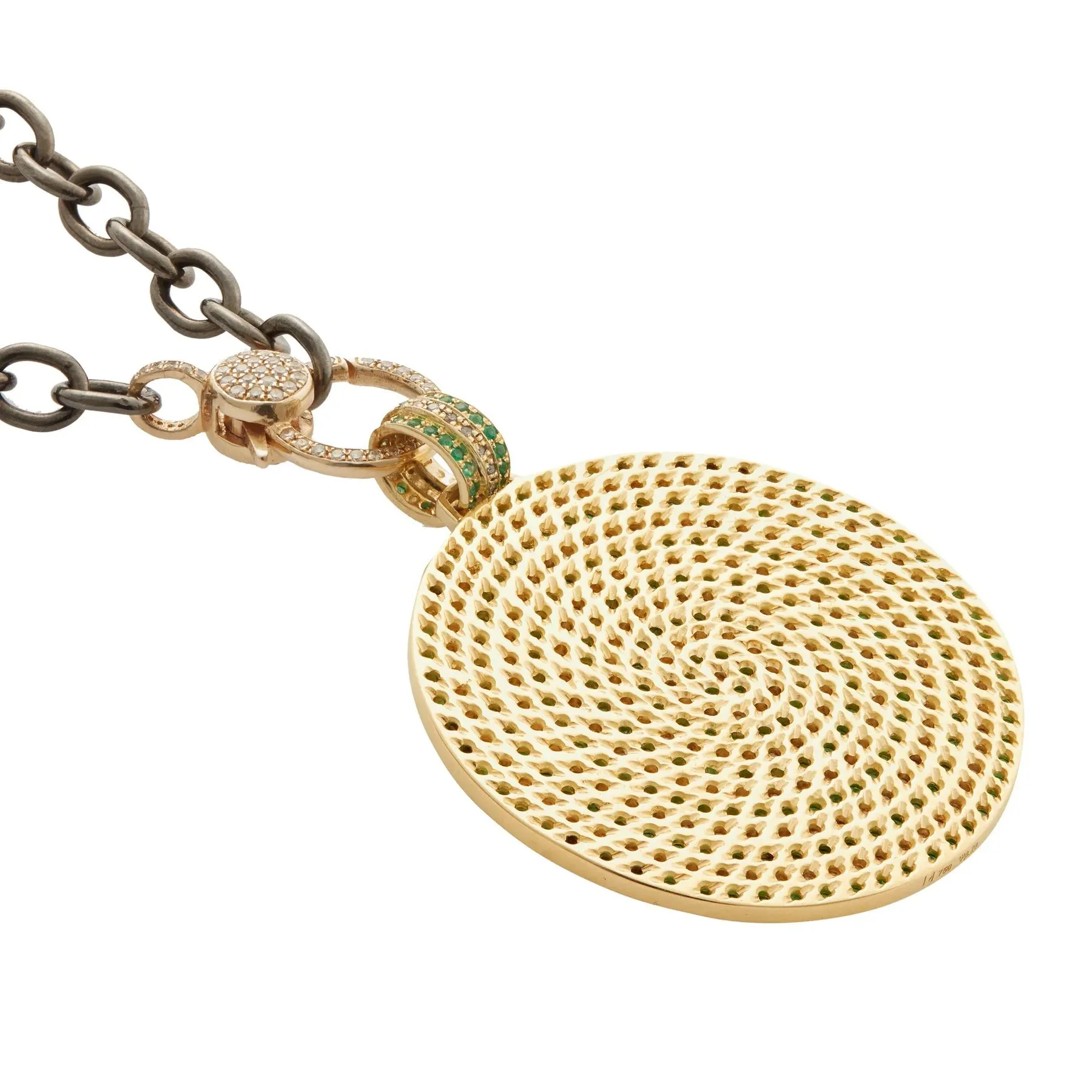 18K Yellow Gold Starry Night Pendant