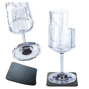 2 x Magnetic Plastic Glass Wine 200ml By Silwy